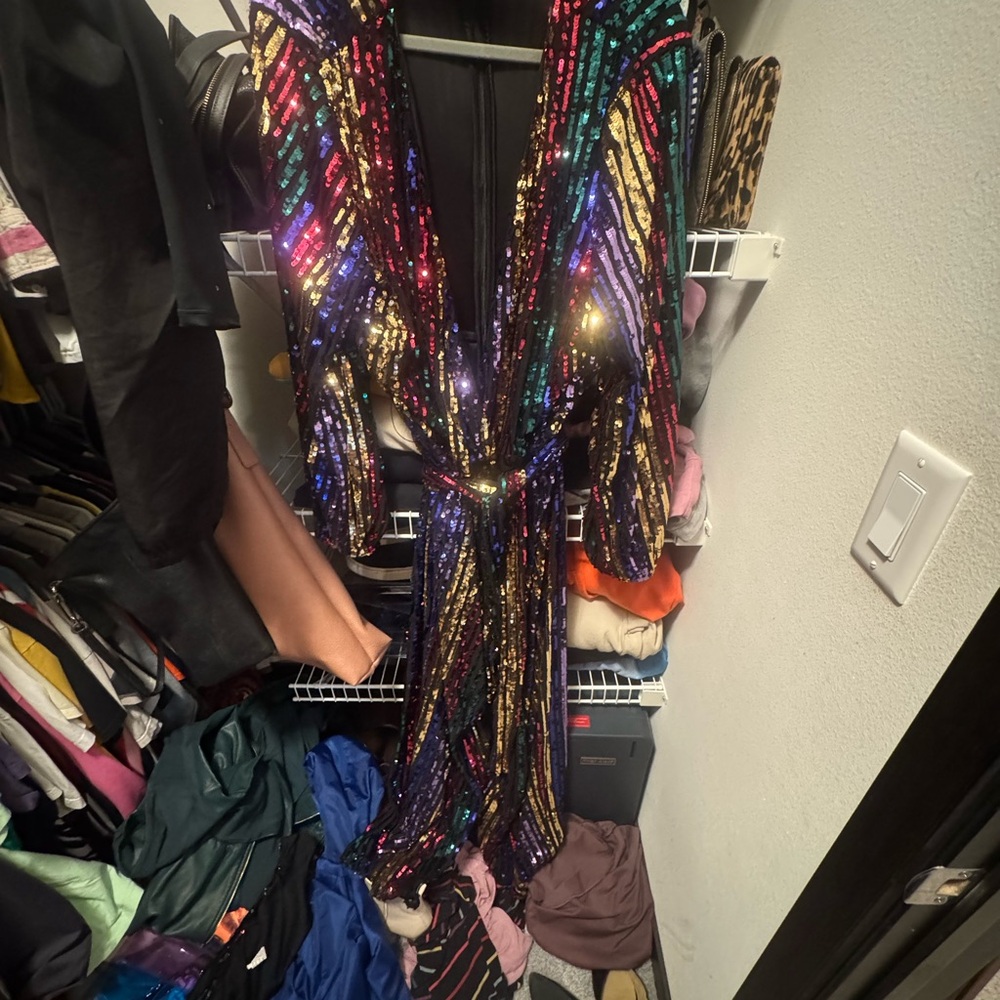 Eloquii Multi color Sequin Jumpsuit